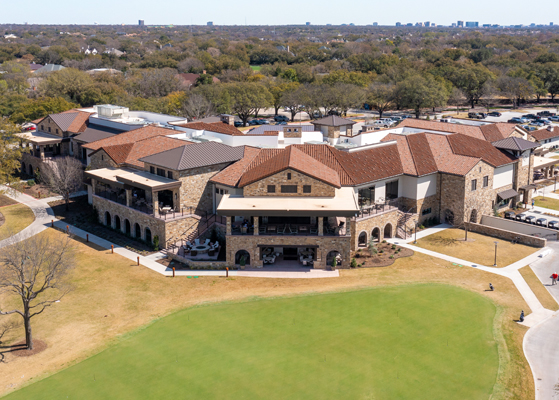 Aerial view of the Bent Tree Country Club