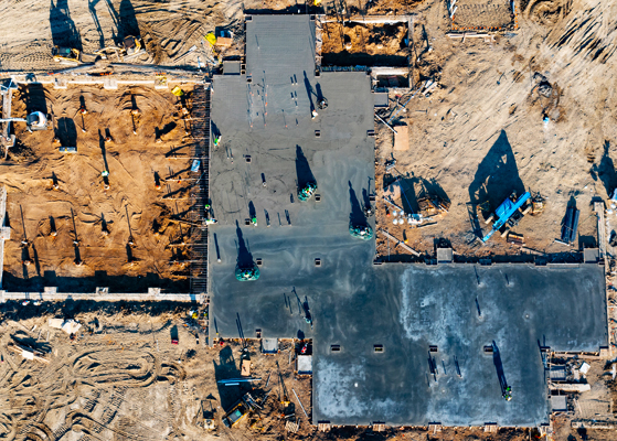 Aerila view of the #58 Cypress Waters Dallas Fire Station