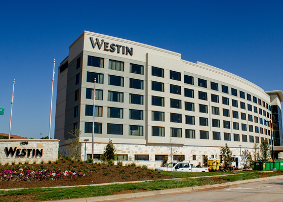 Exterior view of the Westin Hotel in Southlake Texas